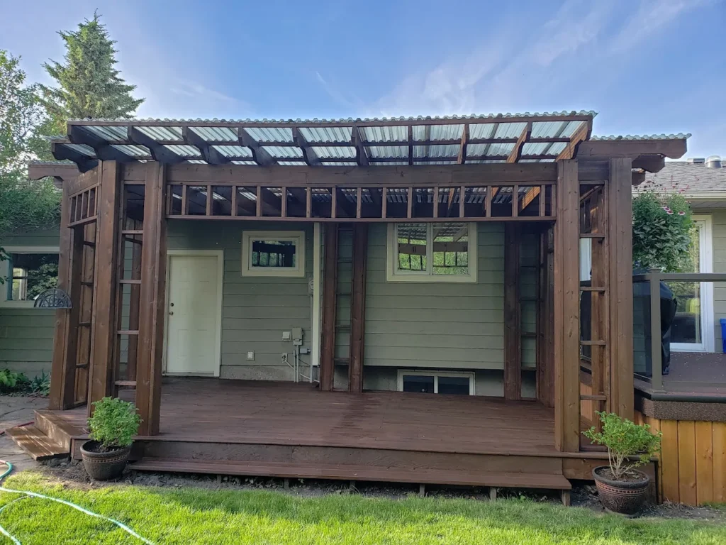Turner on construction deck